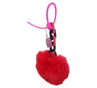 Portachiavi a forma di cuore Portachiavi per auto Ornamenti Peluche Catene per auto Portachiavi per borsa Decorazioni per borse Portachiavi a forma di cuore adorabile pompon ornamenti da appendere
