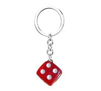 Portachiavi a forma di dado - Cubo 3D elegante ciondolo in resina per borsetta, zaino, accessorio di fresco, per donne, uomini, adolescenti, adulti, borsa per tee, Se référer à la description