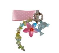 Portachiavi a forma di delfini con delicato pizzo e conchiglie accessorio ideale per regali e decorazioni delfini accessorio, A, Taglia unica