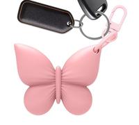 Portachiavi a forma di farfalla, custodia protettiva in silicone, custodia per balsamo per le labbra con di clip flessibile, design compatto, accessorio alla per tutti i giorni, per donne