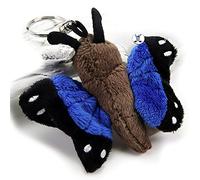 Portachiavi a forma di farfalla LEVIO blu peluche