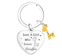Portachiavi a forma di giraffa, da donna, regalo per amanti delle giraffe, ciondolo a tema giraffa, regalo di Natale e compleanno per figlia e sorella