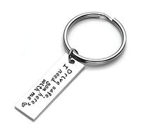 Portachiavi a forma di lettera Drive Safe I Need You Here with Me per bel camionista marito design conveniente