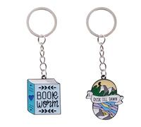 Portachiavi A Forma Di Libro Da 2 Pezzi, Portachiavi Creativi, Portachiavi A Forma Di Cartone Animato, Portachiavi Decorativi, Ciondoli Per Borse