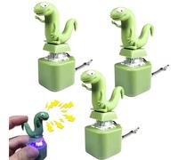 Portachiavi a forma di lucertola, portachiavi con suono di lucertola, giocattolo portatile for alleviare l'ansia, portachiavi ricaricabili con luci colorate(3pcs)