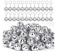 Portachiavi a forma di mini palla da discoteca da 50 pezzi, portachiavi a forma di palla da discoteca per bomboniere