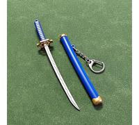 Portachiavi a forma di mini spada Zoro a otto colori, 15 cm, con fibbia da uomo, fodero porta attrezzi Katana Sabre, portachiavi per auto regalo