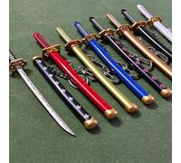Portachiavi a forma di mini spada Zoro a otto colori, 15 cm, con fibbia da uomo, fodero porta attrezzi Katana Sabre, portachiavi per auto regalo