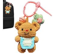 Portachiavi a forma di orso - Ciondolo portatile a forma di orso, portachiavi | Graziosa decorazione per borse, ideale per le chiavi dell'auto, per dare al tuo stile un tocco unico, Colore: rosa