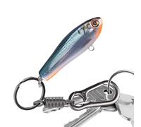 Portachiavi a forma di pesce, 8 cm, materiale in lega 36,7 g, realistico, adatto per appassionati di, pescatori e come, combinato divertimento e funzionale