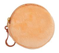 Portachiavi a forma di portafoglio circolare, portamonete rotondo, per cambiamenti, chiavi, borsa portaoggetti ornamento per donne e ragazze, organizer compatto per denaro, cachi