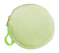 Portachiavi a forma di portafoglio circolare, portamonete rotondo, per cambiamenti, chiavi, borsa portaoggetti ornamento per donne e ragazze, organizer compatto per denaro, Verde chiaro