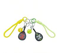 Portachiavi a forma di racchetta Nox, modello 2025, mini, unisex, adatto come accessorio per borse, auto, portafogli e zaini, ottimo regalo per le vacanze giallo,verde,rosso,Bianco,marrone,più neroLeg