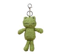 Portachiavi a forma di rana di peluche | Borsa Charm Collection | Ciondolo imbottito in peluche per bambini, uomini, donne, compleanni, telefono, zaini, studenti, carnevalesco di Capodanno