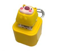 Portachiavi a forma di rana gracidante, tastiera a forma di anatra, portachiavi con luci colorate, giocattolo portatile divertente e portatile per alleviare l'ansia (maiale)