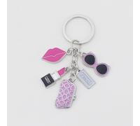 Portachiavi a forma di rossetto in lega dorata, regalo elegante per San Valentino, Festa della Mamma, Festa della Donna, ciondolo per borsa Tagli UnicaRitrattoLega di zinco