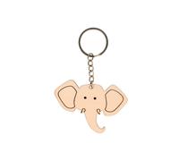 Artemio 14003655 Portachiavi in Legno a Testa di Elefante