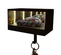 Portachiavi a LED - Ganci portachiavi da garage, design illusione specchio, supporto da parete, organizer montato su adesivo, per ingresso e bagno, incorpora cucina parete porta decorazione per uso