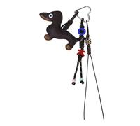 Portachiavi a moschettone con ciondolo a forma di animale in PU per attività all'aperto e viaggi multifunzionale moschettone portachiavi