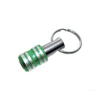 Portachiavi a sgancio rapido con 3 slot per cacciavite, in acciaio inox, codolo esagonale, compatibile con 6,3 mm, leggero, in lega di alluminio, strumento portatile per chiavi, zaino, cordino (verde)