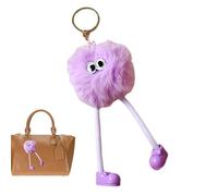 Portachiavi a sospensione, Puffball Key Trailer | PLüschball Key Trailer Accessoi | Ciondolo a del fumetto, ciondolo a a sfera morbido, trailer in peluche per bambini e, porpora