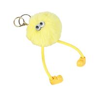 Portachiavi a sospensione, Puffball Key Trailer | PLüschball Key Trailer Accessoi | Ciondolo a del fumetto, ciondolo a a sfera morbido, trailer in peluche per bambini e, giallo, Consulte