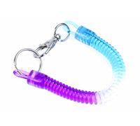 Portachiavi A Spirale In Gomma Per Borsa Lilla Bianca Blu