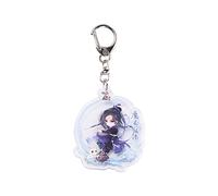 Portachiavi a tema anime Dao Zu Shi, Wei Wuxian Lan Wangji, ciondolo in acrilico su entrambi i lati, portachiavi con personaggio, accessorio per cosplay dei cartoni animati, 8 cm, Trasparente, 8cm
