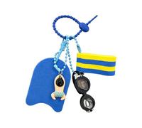 Portachiavi a tema nuoto adorabile con mini occhiali, tavola da kickboard e