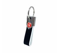 Portachiavi Abarth Carbon Bianco Scorpione Rosso Ufficiale
