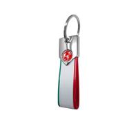 Portachiavi Abarth, Carbon Tricolore con Logo Abarth Scorpione Rosso
