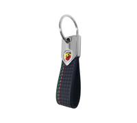 Portachiavi Abarth, Carbon Tricolore Nero con Logo Abarth Scudetto