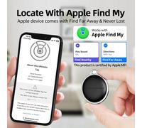 Portachiavi AirTag Apple, dispositivo antifurto intelligente, localizzatore di oggetti, compatibile con la piattaforma Apple Find My, supporta iOS, adatto per animali domestici, anziani, portafogli, c