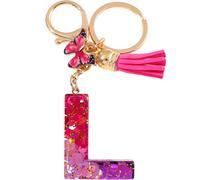 Portachiavi Alfabeto - L / Rosa / Farfalla KP37956