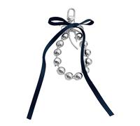 Portachiavi alla moda con fiocco, farfalla, cuore, fatto a mano, accessorio portatile per donne e ragazze, accessorio alla moda, Nero , Taglia unica