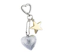 Portachiavi alla moda con fragole e stelle, ciondolo creativo per coppie, accessorio portatile per borsa e telefono.