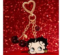 Portachiavi alla moda in lega 3D a forma di ciliegia, ciondolo carino a forma di cartone animato, idea regalo, per feste, vacanze, San Valentino Tagli UnicaNatale,RitrattoLega di zinco