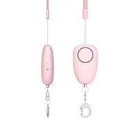 Portachiavi Allarme Di Sicurezza - Allarme Personale 120 DB | Sicurezza Personale Alarrm Stroboscopiosa | Avvisi di autodifesa di emergenza | Antifurto Portachiavi Alarrm USB Charge, per Le Donne,