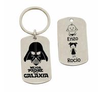Portachiavi anello personalizzato per papà modello MIGLIOR PADRE DELLA GALASSIA. Regalo ideale per la festa del papà, compleanni e altre occasioni speciali. Regali TPMAS