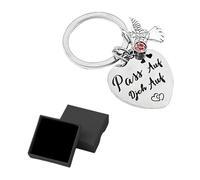 Portachiavi Angelo Custode Da 1 Pezzo, Confezione Regalo Da 1 Pezzo, Portachiavi Portafortuna, Portachiavi A Cuore, Portachiavi In Acciaio Inossidabile, Portachiavi Per Guida Sicura