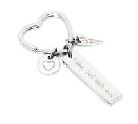 Portachiavi angelo custode, portachiavi portafortuna a cuore, portachiavi per auto da donna, regalo di compleanno per la migliore amica, per Natale Capodanno