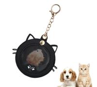 Portachiavi anti animali | portachiavi collettore di di gatto a forma di testa di creativo con scomparto fotografico per zaino borsa casa scuola viaggio a mano, Nero , Se référer au