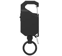 Portachiavi antifurto in metallo facile da tirare con corda elastica portachiavi retrattile porta badge anti-smarrimento 100 cm corda in metallo resistente per donne con gancio a clip porta badge