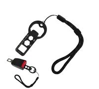 Portachiavi apribottiglie, apribottiglie portatile, , in metallo, strumento multifunzione 4 in 1, con cordino, per birra, soda all'aperto, campeggio, bar, casa, auto