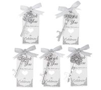 Portachiavi apribottiglie per bomboniere: 100 pezzi sfusi scheletri regalo rustico souvenir set con culla di ringraziamento e nastri per ospiti, addio al nubilato, anniversari, decorazioni per feste