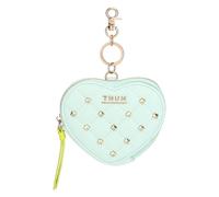 Portachiavi astuccio cuore con borchie, verde acqua