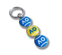 Portachiavi Australian Open Keyring Three Spining Tennis Ball - Multicolore
