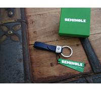 portachiavi auto blu in pelle cristallo swarovski Seminole keychain leather