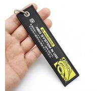 Portachiavi auto JDM in stoffa ricamato doppio logo - accessorio tuning