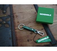 portachiavi auto moto pelle verde artigianale indiano Seminole leather keychain